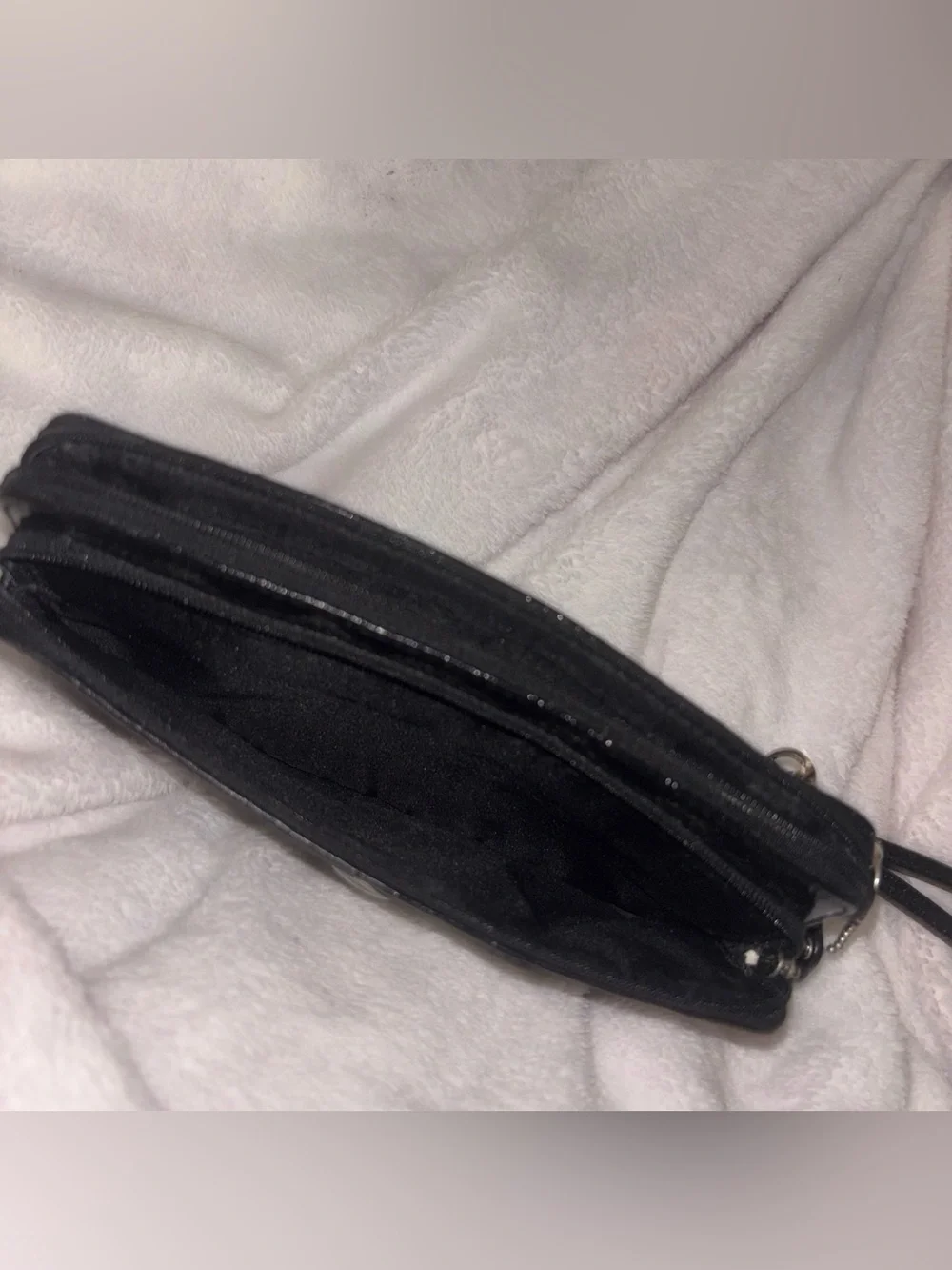 Coach Black and Gray Signature Wristlet